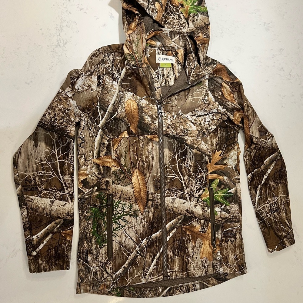 Magellan Outdoors Woodland Camo Kids Raincoat